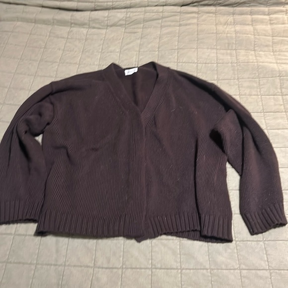 James Street Co Sweaters - James Street Co OVERSIZED COTTON
CARDIGAN - cocoa